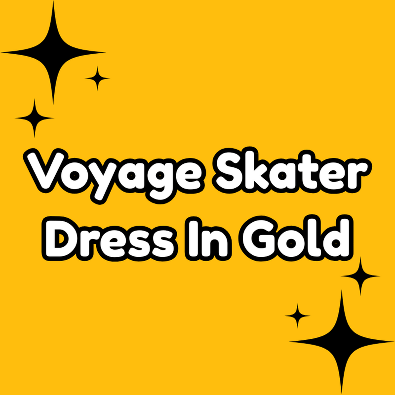 INTEREST LIST: Voyage Skater Dress in Gold